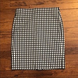 J. Crew Grid Print Pencil Skirt